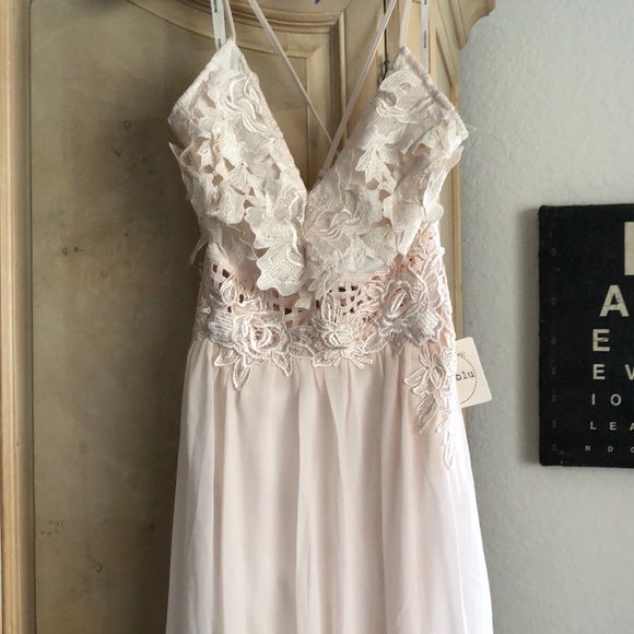 Lace and chiffon gorgeous long dress - Picture 4 of 4